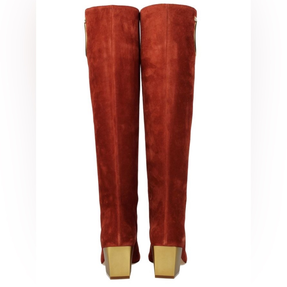 New with box SALVATORE FERRAGAMO Suede Knee High Boots - Picture 5 of 11